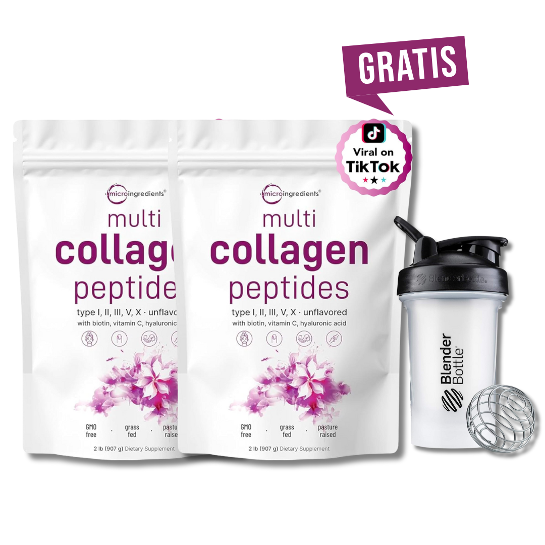 2LBS Micro Ingredients Polvo de Péptidos de Colágeno Multitipo